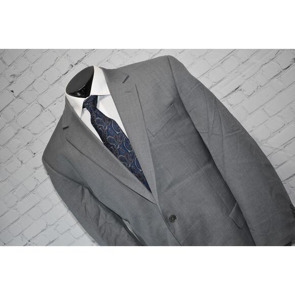 Michael Kors Suit 2 Piece 2 Button Mens Size Jacket 46 L Wool Gray Pants 40 x 31 - Picture 13 of 13